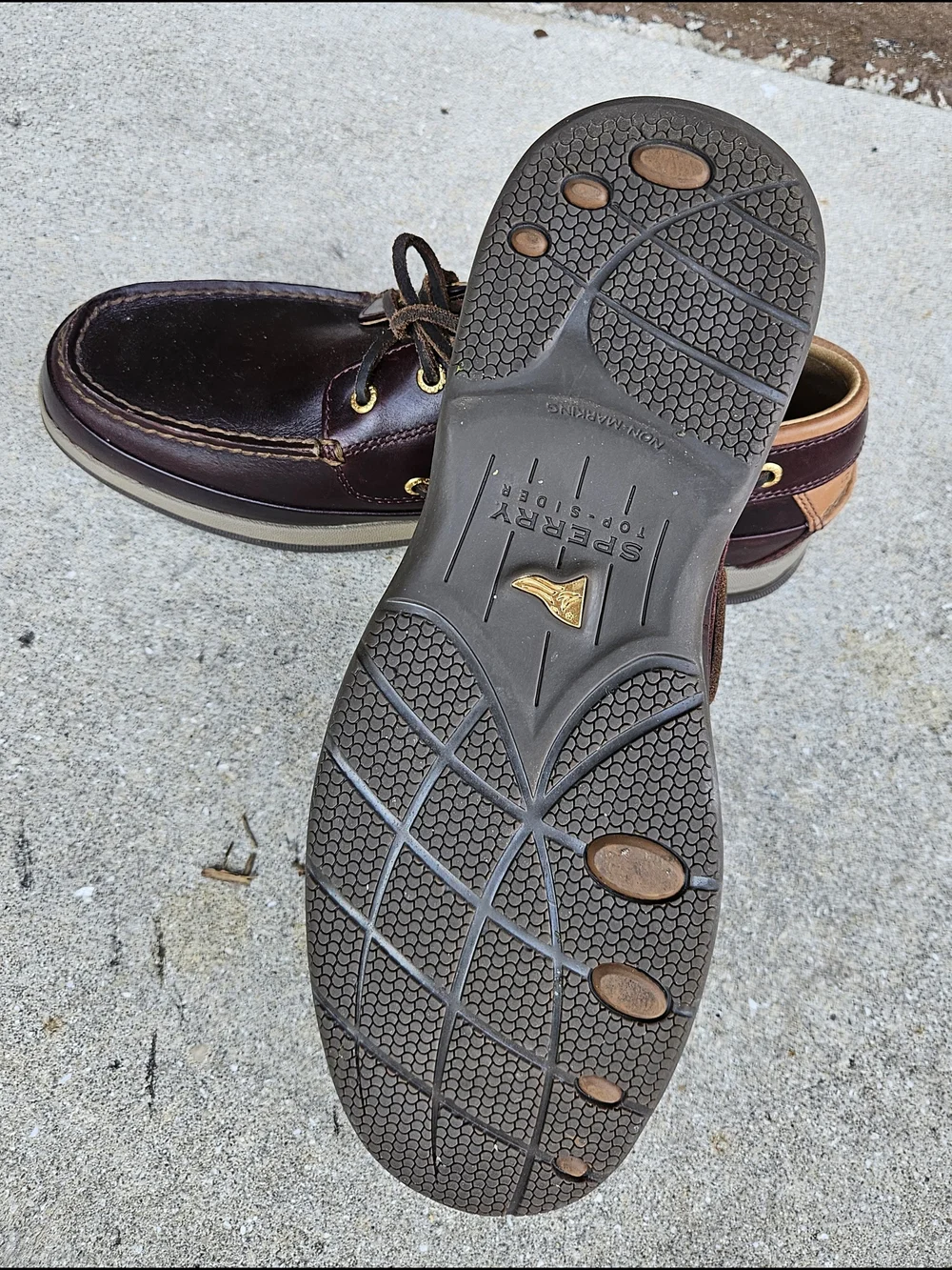 Sperry Top-Sider Gold Cup Gold Boat ASV Brown Leather Boat Shoes US 9 M 0579052